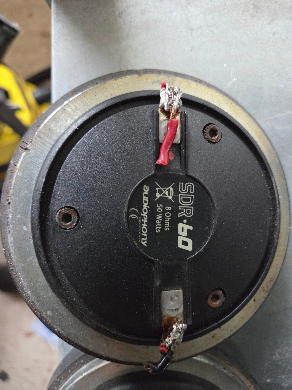 2x Audiophony SDR-60 Hoogdriver 8 Ohm 50 Watt, Audio, Tv en Foto, Luidsprekers, Ophalen, Gebruikt
