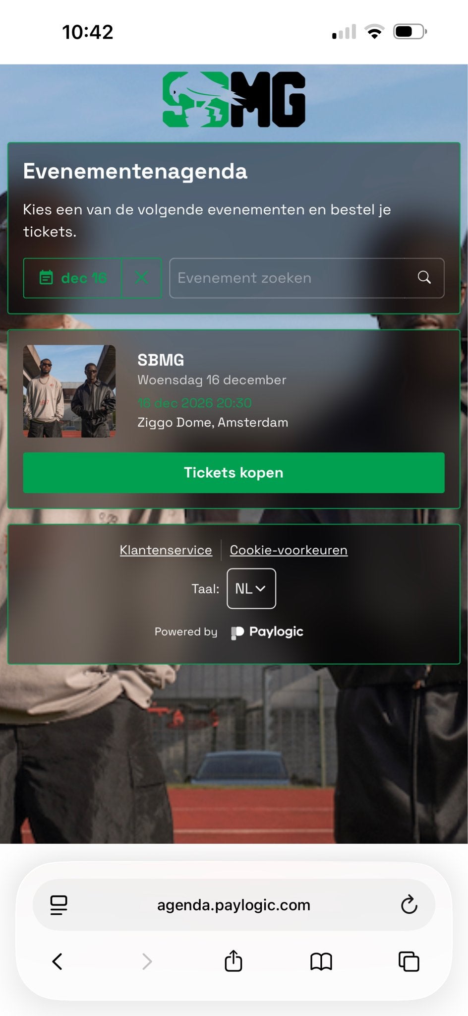 SBMG 3 kaartjes 16 december, Tickets en Kaartjes, Drie personen of meer