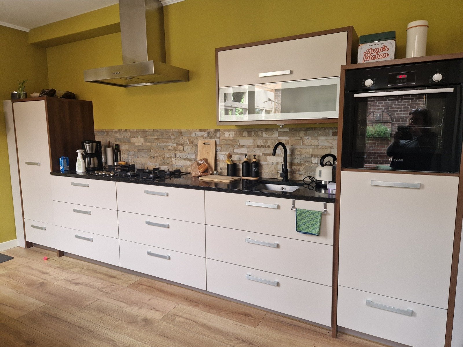 Complete keuken Bruynzeel 300-430, Ophalen, Gebruikt, Graniet of Steen, Enkelwandige keuken