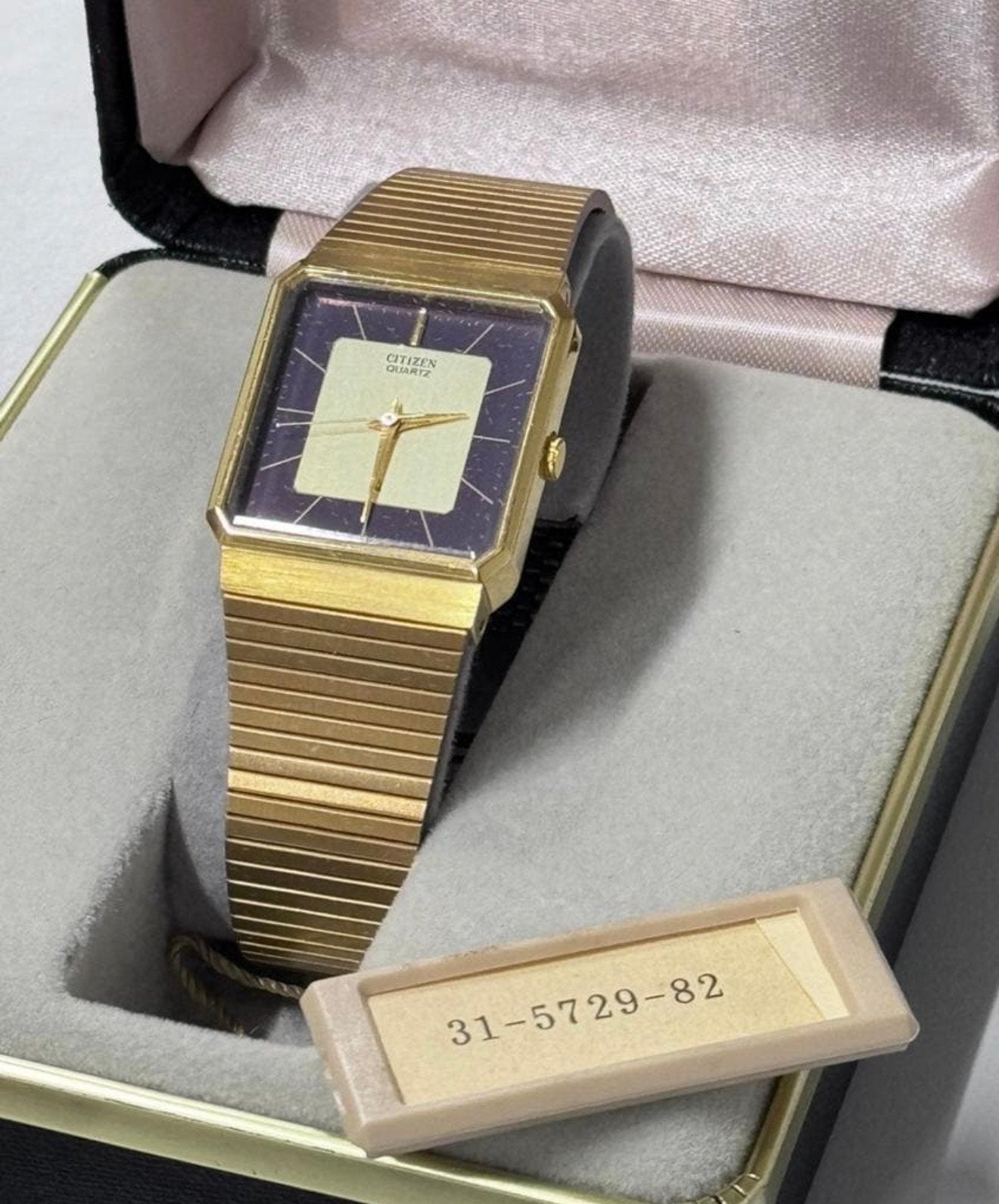 Vintage Citizen CTZ-6618 ca 1970 pols horloge dames Vierkant, Overige merken, Staal, Staal, Polshorloge