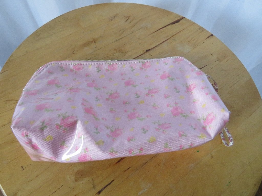 roze toilettas heirloom met pvc buitenzijde LoveShackFancy, Ophalen of Verzenden, Gebruikt, Roze, Dame