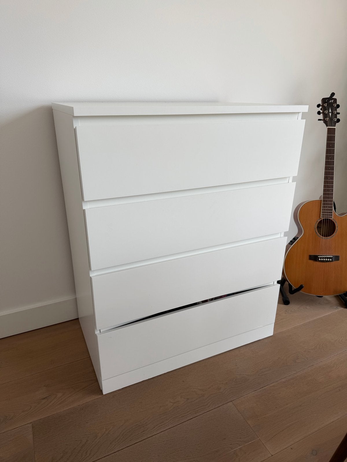 IKEA MALM ladekast met 4 lades - wit, Huis en Inrichting, Ophalen, Gebruikt, 100 tot 150 cm, 50 tot 100 cm