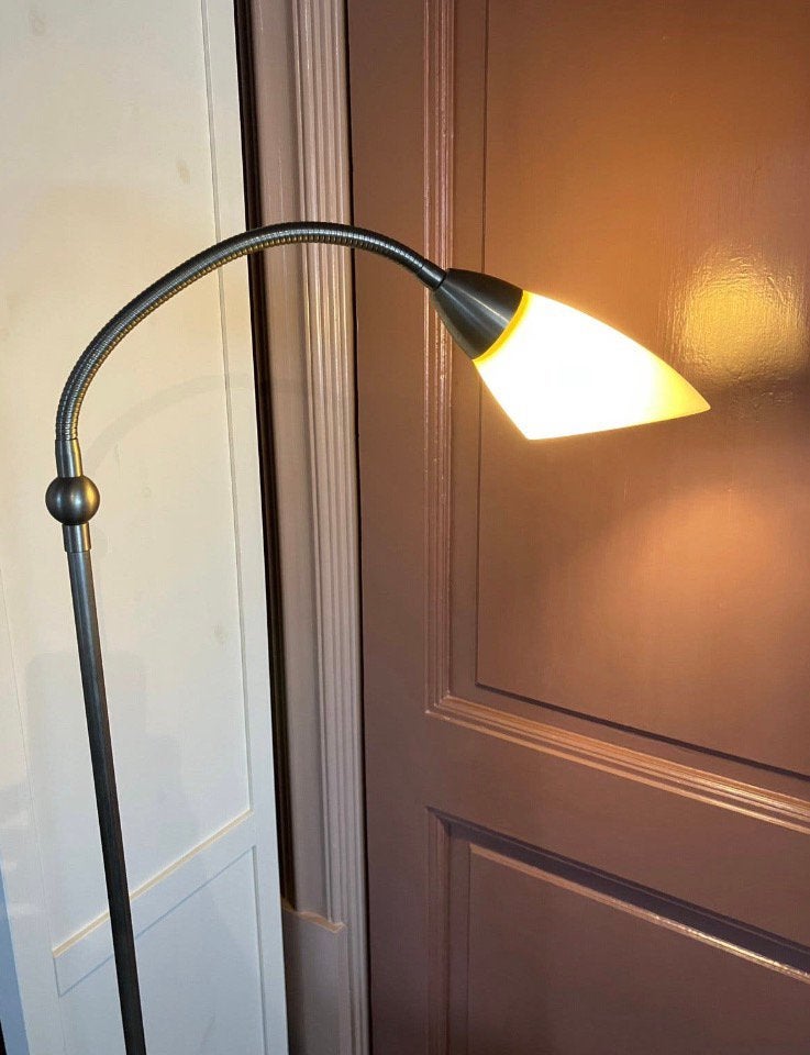 Vintage Booglamp - Lampadaire Holland - 185cm, Huis en Inrichting, Ophalen, E14 (klein), Zo goed als nieuw, Metaal