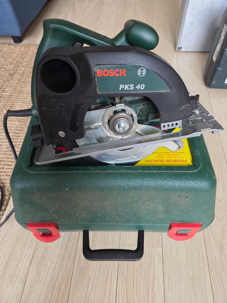 Bosch PKS 40 Cirkelzaag met Koffer, Cirkelzaag, 600 tot 1200 watt, Ophalen of Verzenden, Zo goed als nieuw