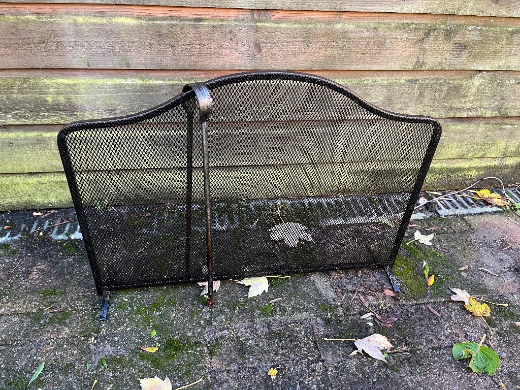 openhaard scherm incl. pook, Ophalen, Gebruikt, Inbouwhaard, Houthaard