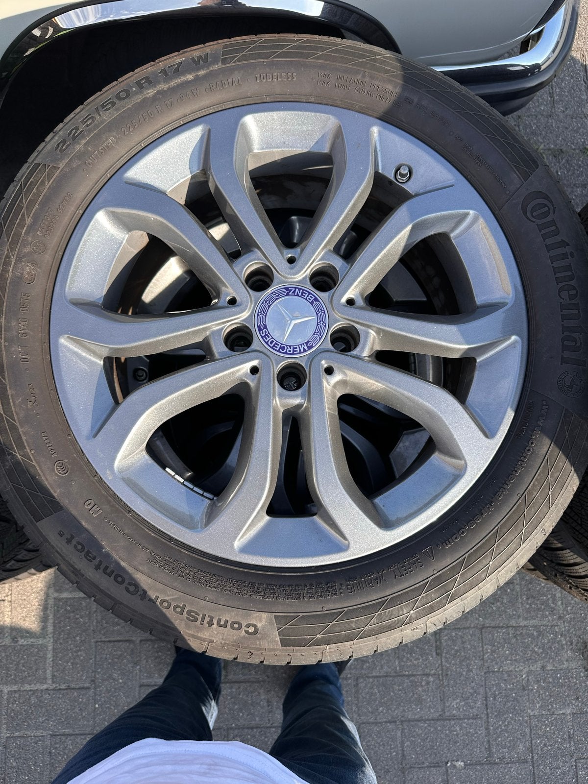 Continental ContiSportContact 5 225/50 R17 94W zomerbanden, Auto-onderdelen, Banden en Velgen, Ophalen, Gebruikt, Banden en Velgen