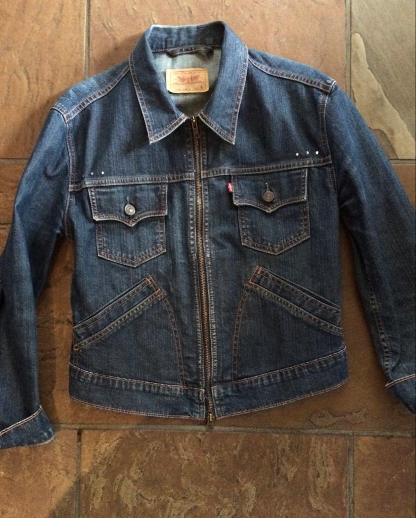 Levi's spijkerjack met rits - nieuw maat L, Verzenden, Zo goed als nieuw, Maat 38/40 (M), Blauw