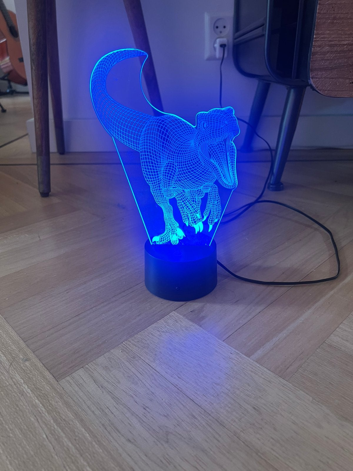 Dinosaurus 3D nachtlamp, Ophalen of Verzenden, Zo goed als nieuw