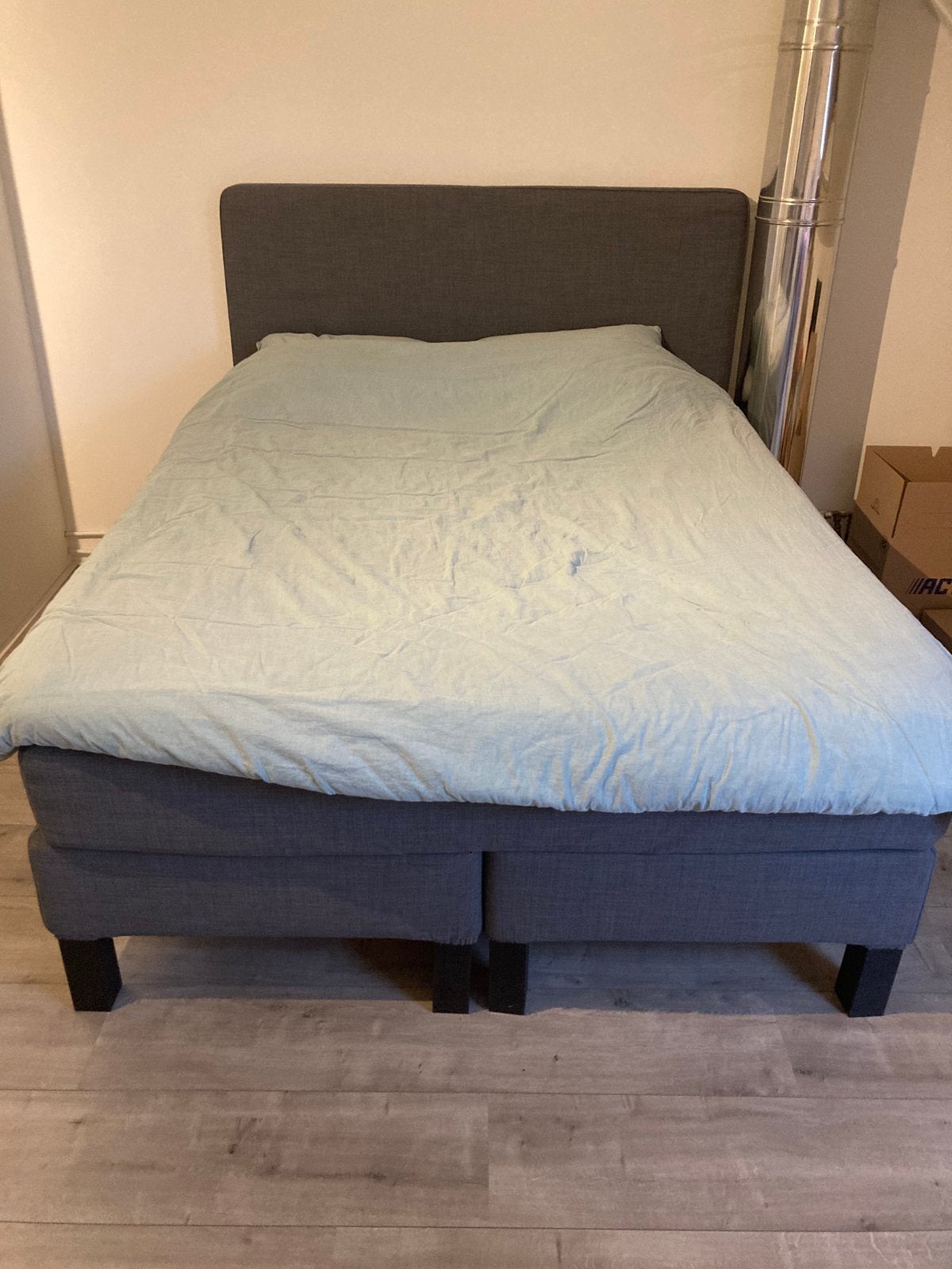 Ikea boxspring tweepersoons bed, Ophalen, Gebruikt, Tweepersoons, 200 cm