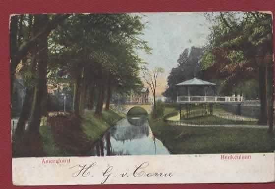Amersfoort - Beukenlaan (Muziektent) - begin 1900, Ophalen of Verzenden, Voor 1920, Gelopen, Utrecht