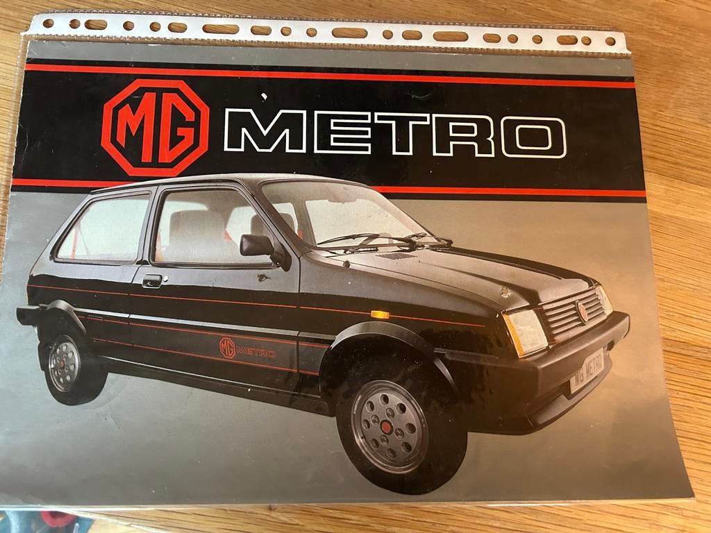 MG Metro folder, Ophalen of Verzenden, Zo goed als nieuw, Overige merken