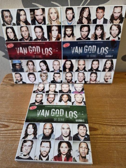 VAN GOD LOS - DE COMPLETE SERIE 1 T/M 3 - NIEUWSTAAT., Vanaf 16 jaar, Zo goed als nieuw, Actie en Avontuur, Complete serie