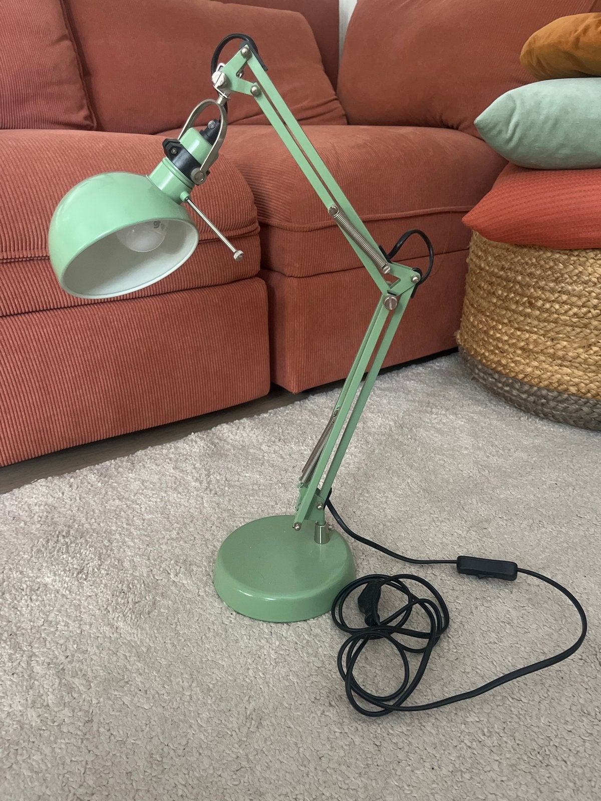 IKEA Groene Bureaulamp, Huis en Inrichting, Lampen | Tafellampen, Gebruikt, Groen, IKEA, Metaal
