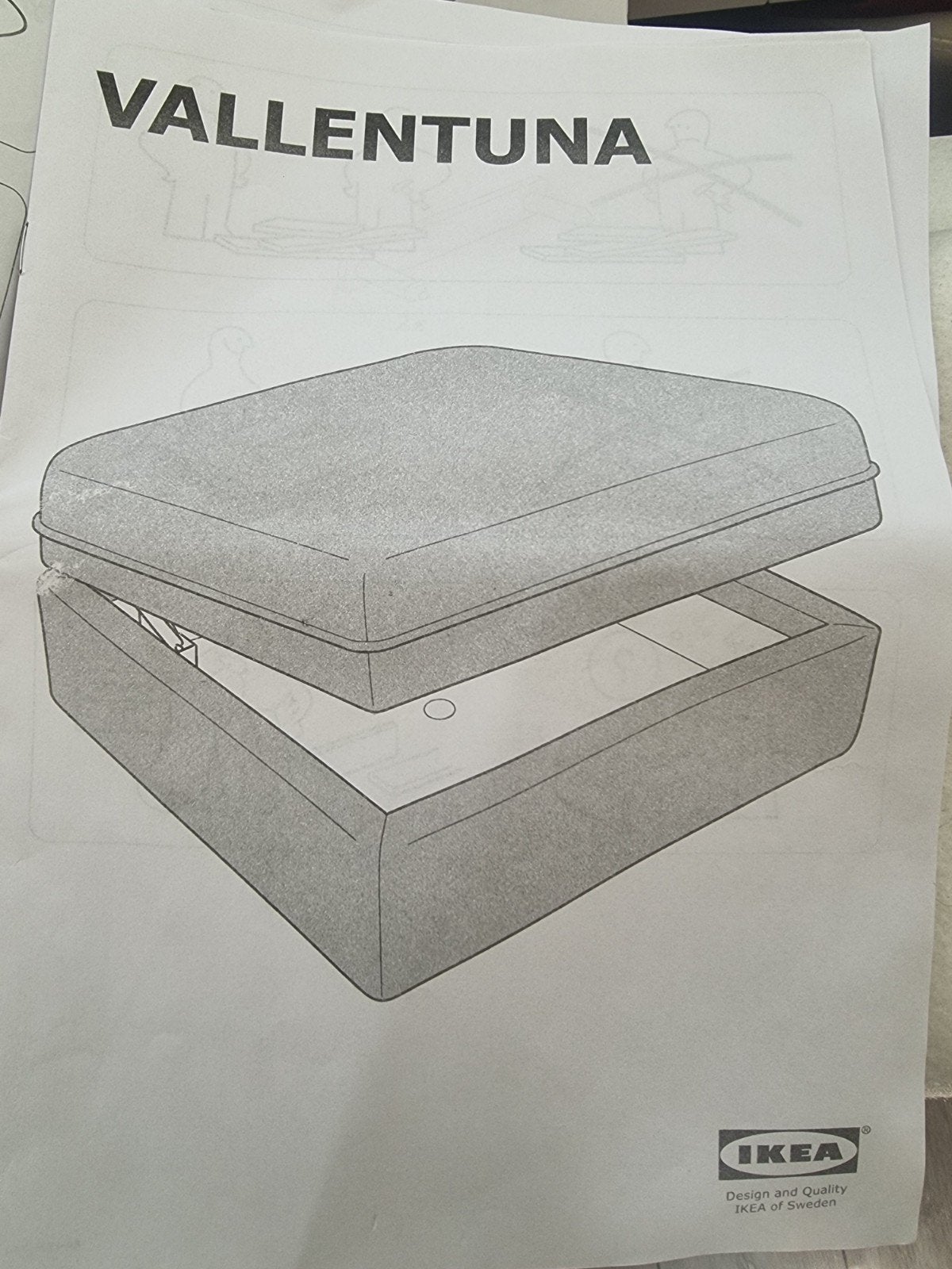 IKEA Vallentuna zitelement met opbergruimte, Huis en Inrichting, Ophalen, Eenpersoons, Modern, Scandinavisch, 75 tot 100 cm