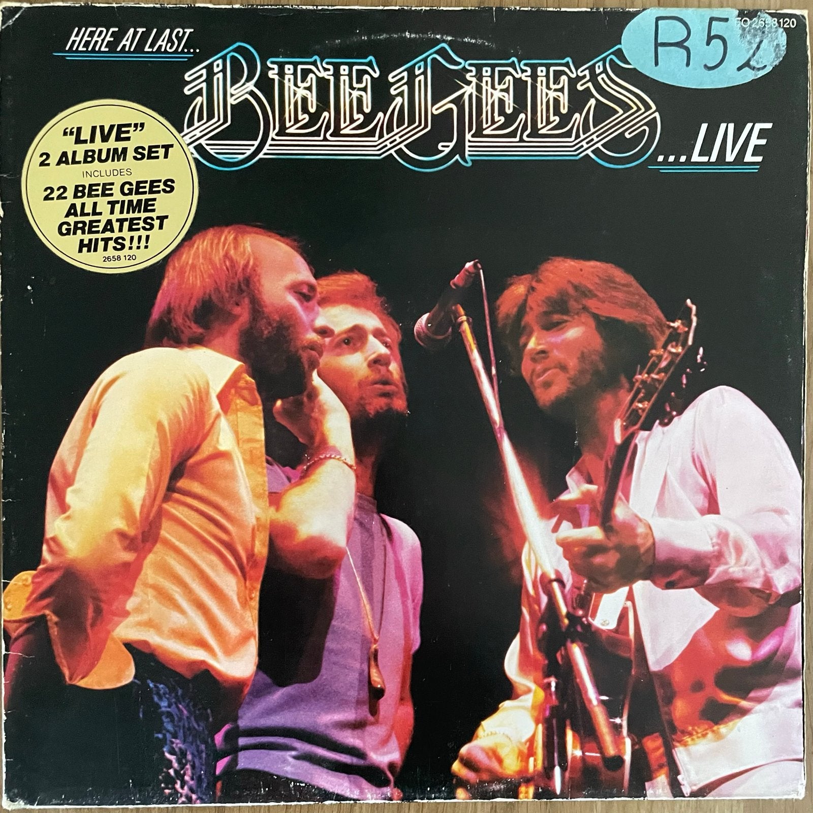 Bee Gees - Here At Last... Live Dubbel-LP (1977), Cd's en Dvd's, Gebruikt, Pop, Ophalen of Verzenden, Gatefold hoes