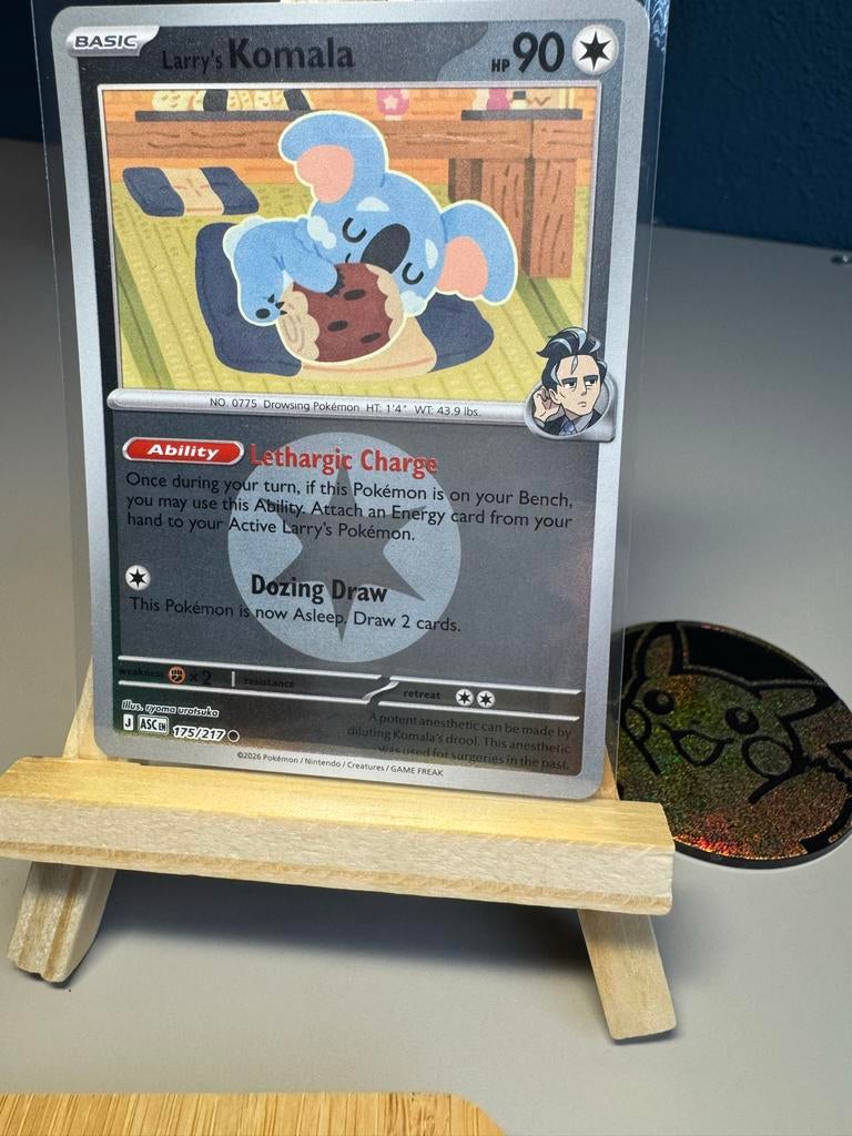 Pokémon Kaart: Larry's Komala 075/217, Ophalen of Verzenden, Zo goed als nieuw, Losse kaart