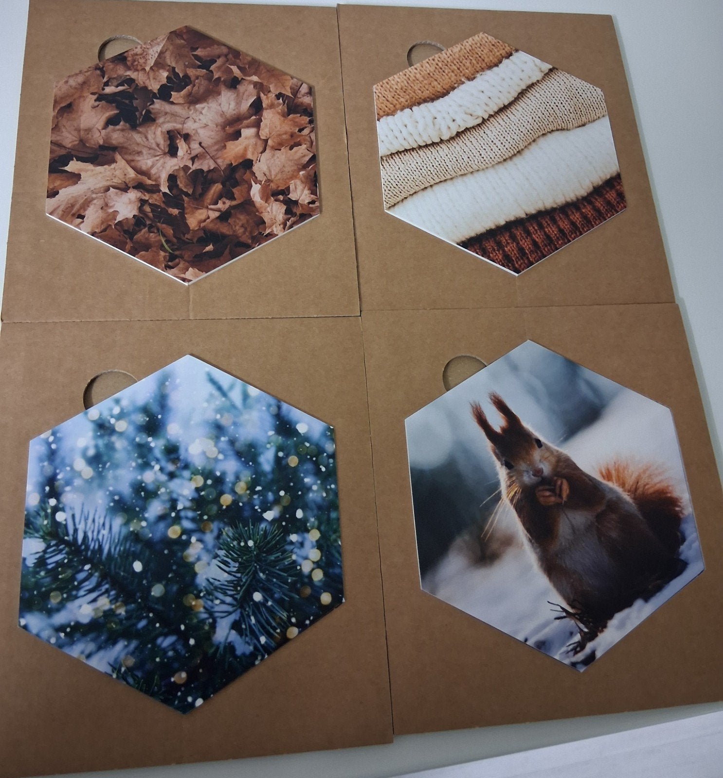 Decoratieve zeshoekige (hexagon) wanddecoratie - Seizoensafb, Meerkleurig, Kunststof, Ophalen of Verzenden, Zo goed als nieuw
