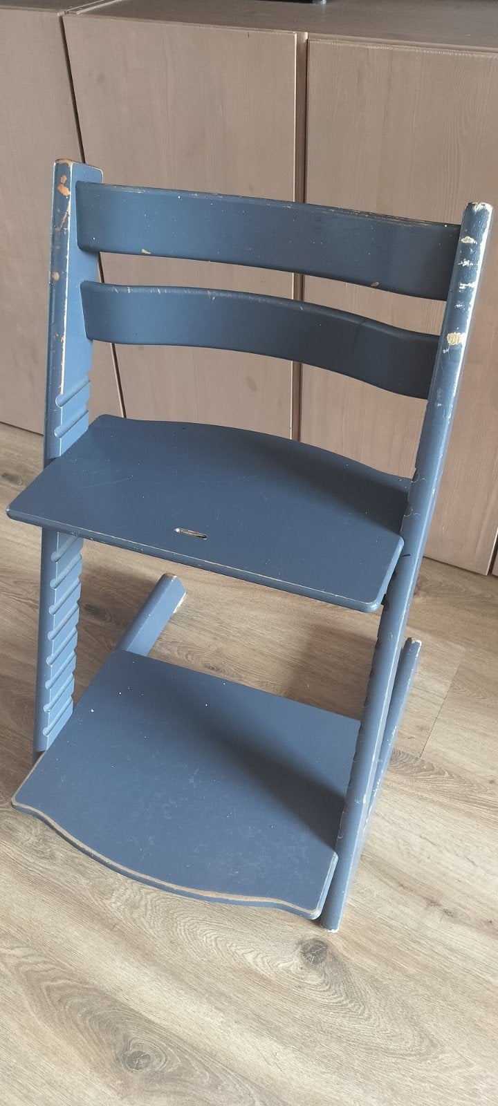 Stokke Tripp Trapp Donkerblauw Originele Lak & Sticker, Kinderen en Baby's, Kinderstoelen, Ophalen, Gebruikt, Meegroeistoel