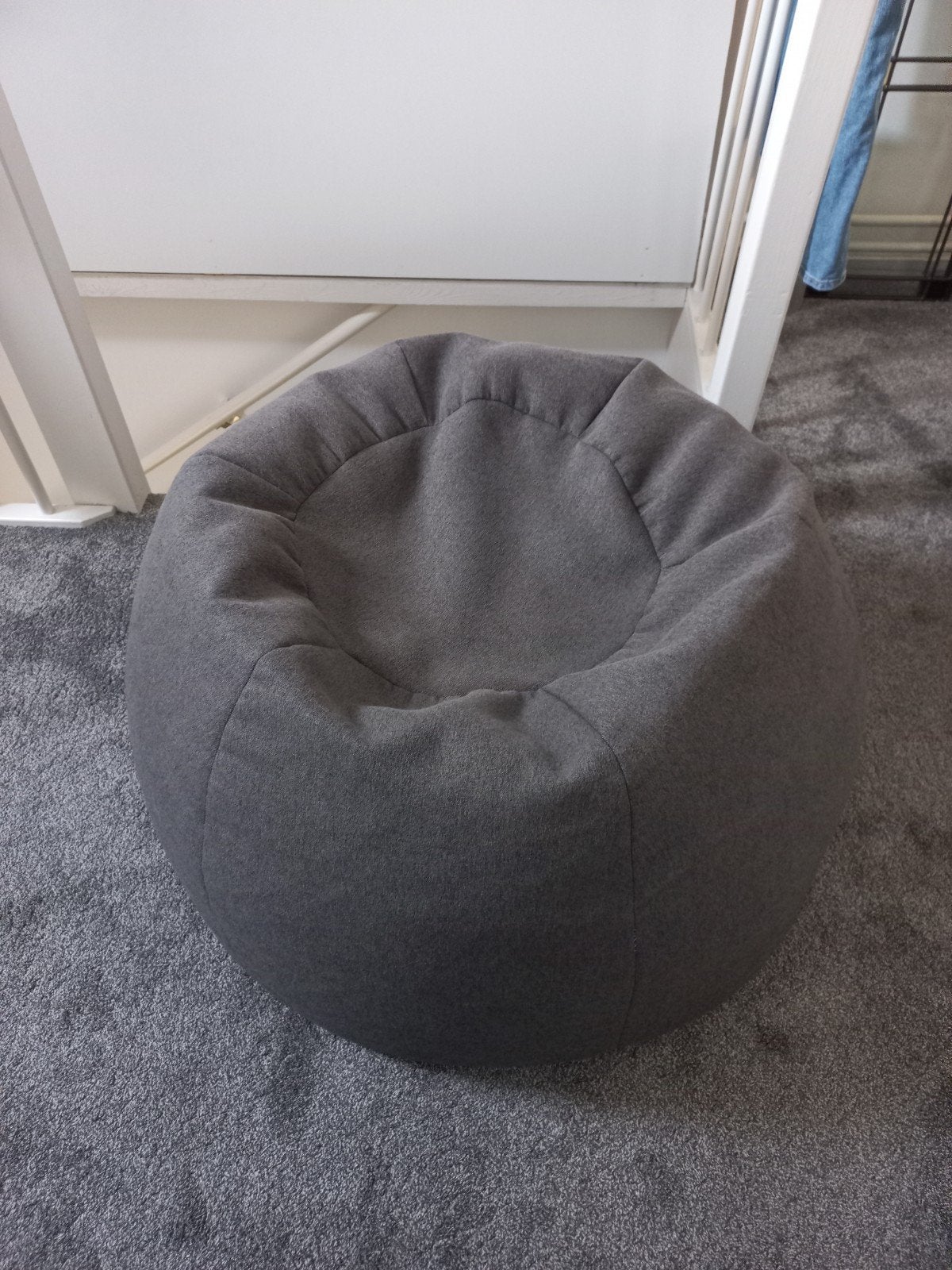 grote lounge pug zitzak grijs, Huis en Inrichting, Ophalen, Grijs