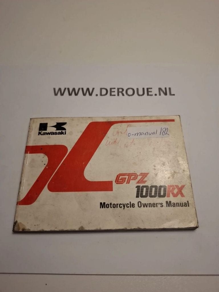 182 0WNERS MANUAL KAWASAKI GPZ1000 RX 1985 USED, Ophalen of Verzenden, Kawasaki