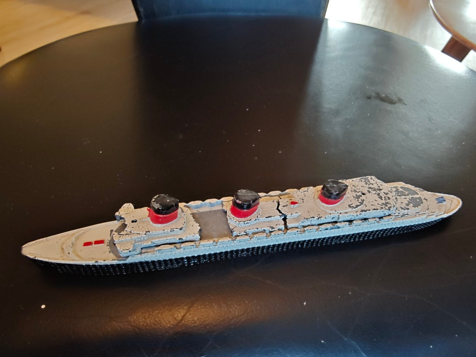 Vintage Norev Meccano Normandie Oceaan Liner Model  Beschadi, Ophalen of Verzenden, Gebruikt