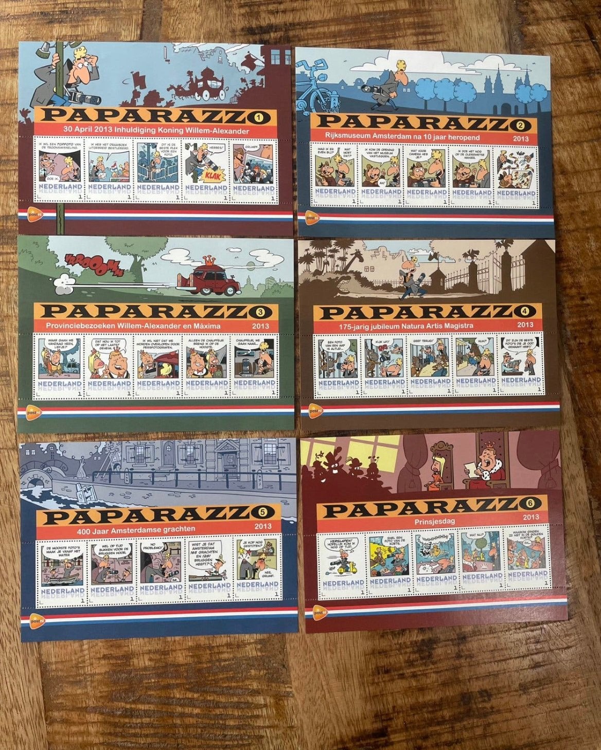 2013 Nederland serie Paparazzo 6 Vellen NU:€ 30,00. Postfris, Ophalen of Verzenden, Na 1940, Postfris