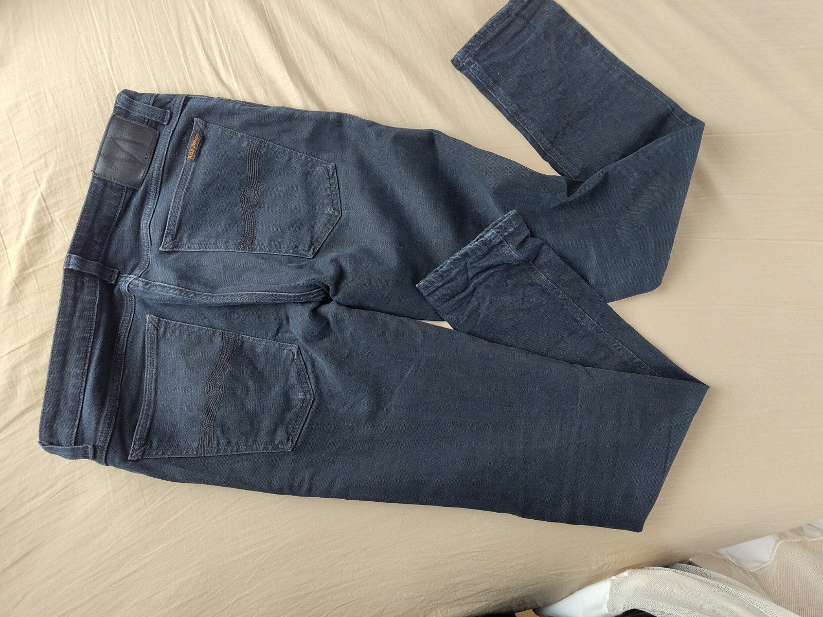 Nudie Jeans Skinny Lin Black Black W34 L32, Ophalen of Verzenden, Gedragen, Zwart