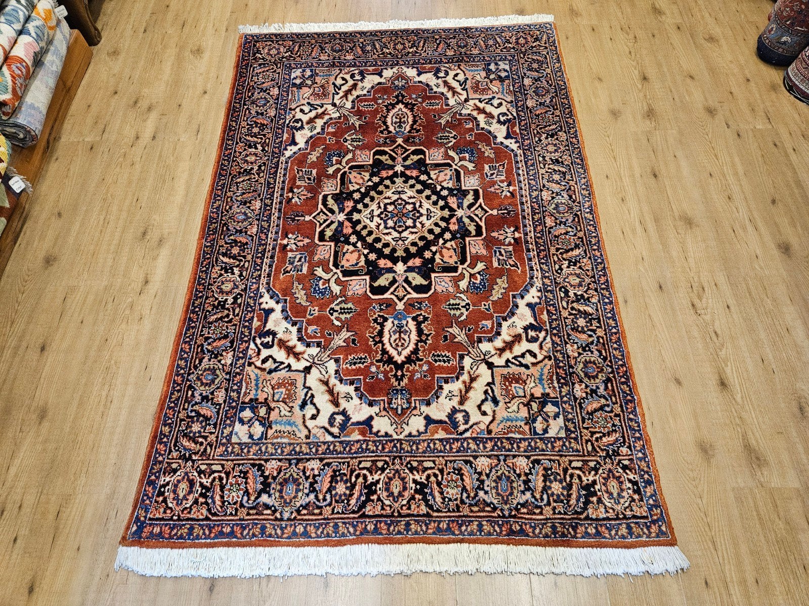 Handgeknoopt perzisch tapijt heriz 230x147, Info@SlatsAntiek.nl, 100 tot 150 cm, Perzisch, Vof Slats Antiek
