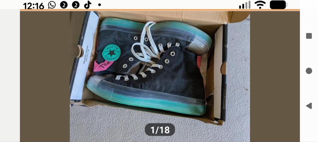 Converse All Star High Top Sneakers Zwart/Turquoise, Kleding | Dames, Schoenen, Zwart, Converse, Ophalen of Verzenden, Sneakers of Gympen