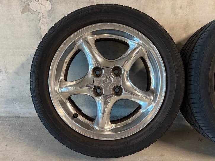 Enkei 15 inch velgen voor Mazda MX5 (4x100, ET40), Auto-onderdelen, Banden en Velgen, Ophalen, Gebruikt, 15 inch, Banden en Velgen