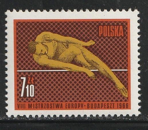 Polen 1966 - Atletiek Budapest, Postzegels en Munten, Ophalen, Polen, Postfris