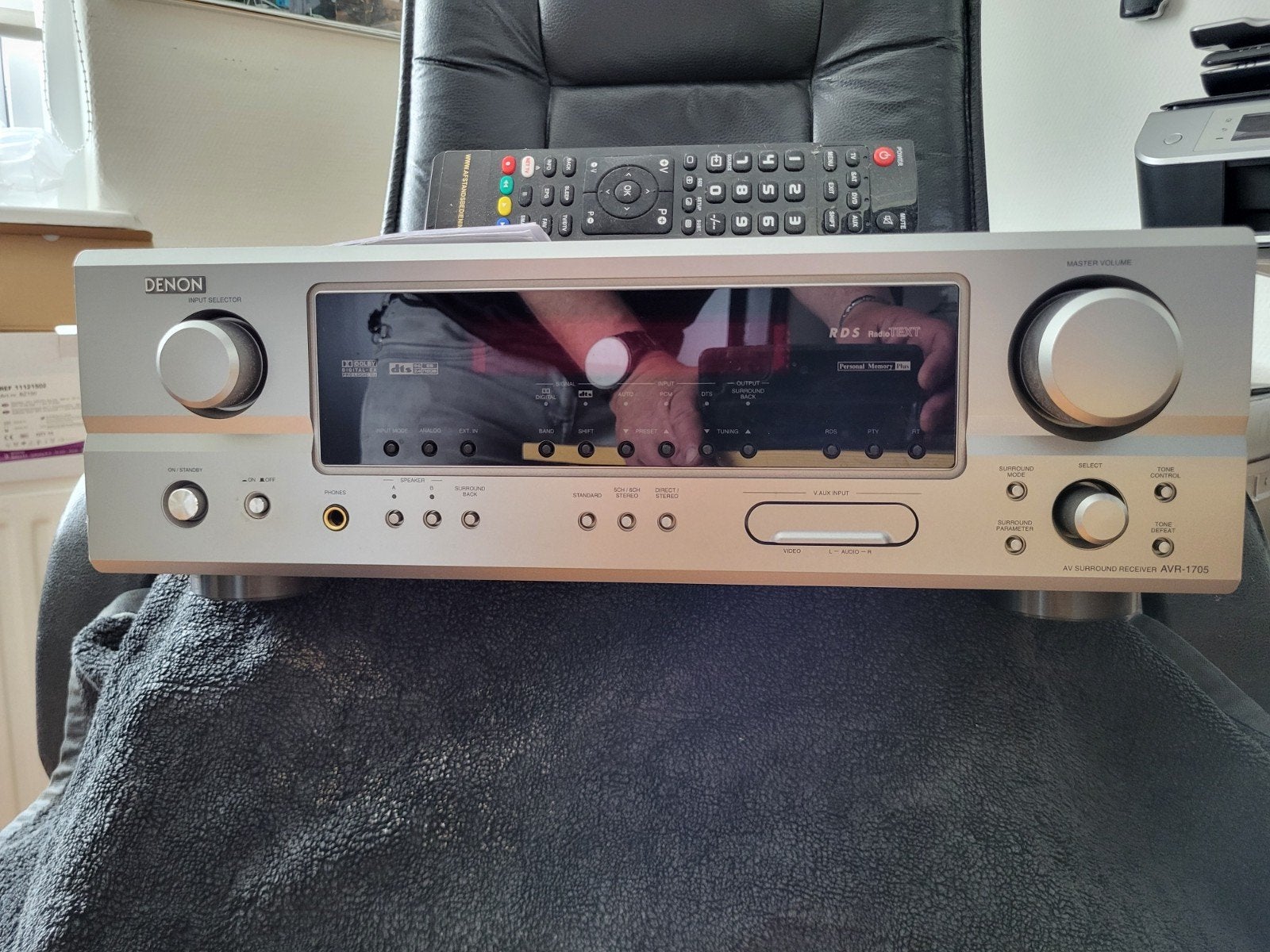 Denon AVR-1705 AV Surround Receiver - Zilver, Ophalen, Denon, Zo goed als nieuw, 120 watt of meer