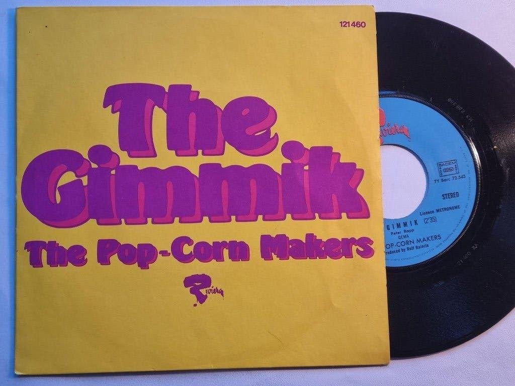 single The pop-corn Makers THE GIMMIK plaat 1972 nieuwstaat, Cd's en Dvd's, Vinyl Singles, 7 inch, Ophalen of Verzenden, Zo goed als nieuw