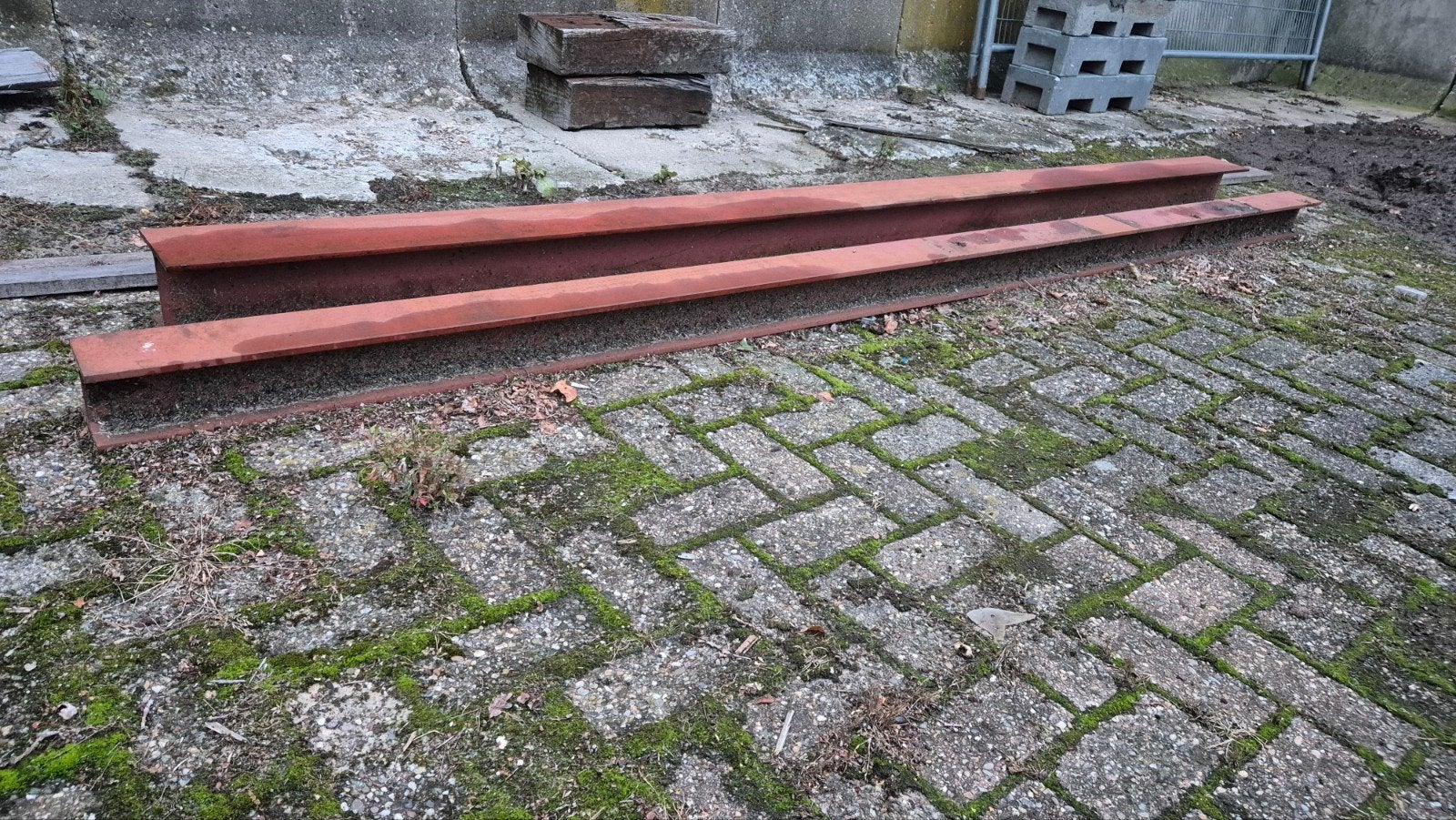 2 stuks ijzeren H-balken - Diverse afmetingen, Doe-het-zelf en Verbouw, Metalen, Ophalen, Gebruikt
