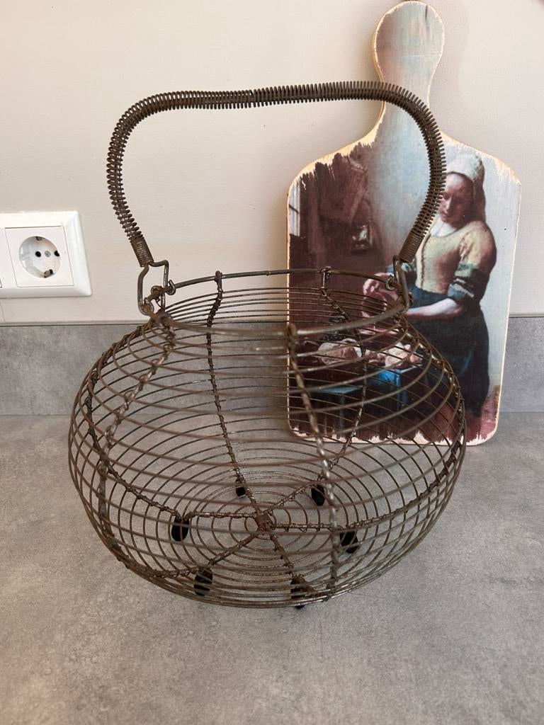 Franse Brocante eiermandje, Ophalen of Verzenden