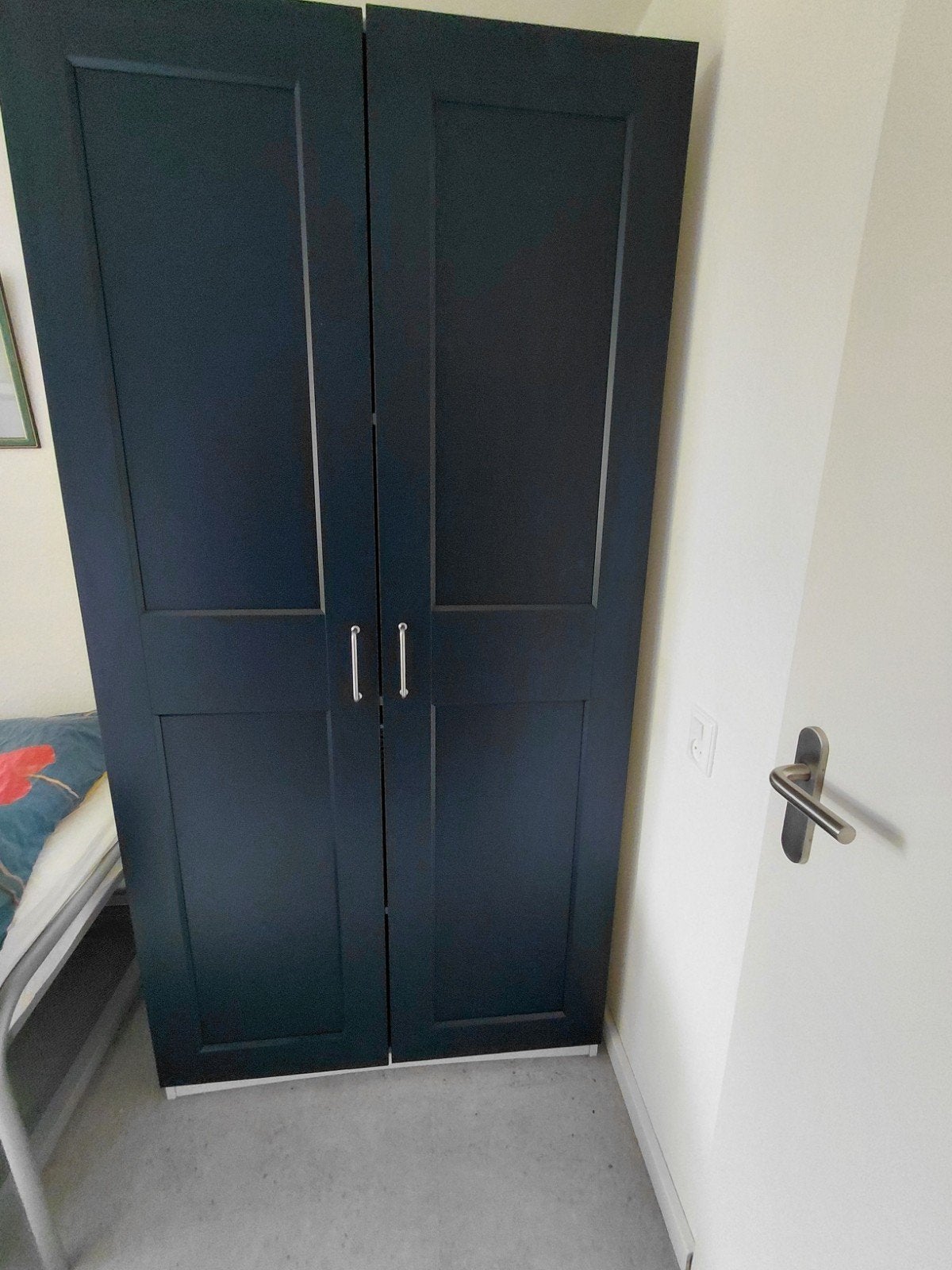 Ikea Pax kast wit met blauwe deuren, Ophalen, 50 tot 75 cm, 200 cm of meer