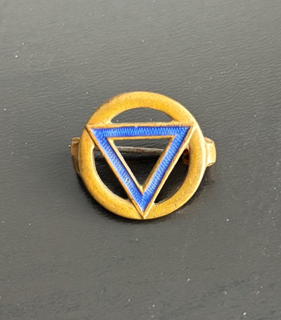 Insigne Vrijmetselaars vintage emaille zeldzaam, Ophalen of Verzenden, Overige materialen, Nederland