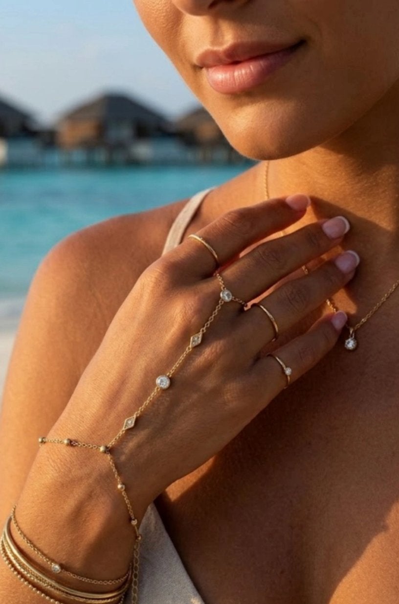 Hand Chain gold, Overige materialen, Nieuw, Ophalen of Verzenden, Goud