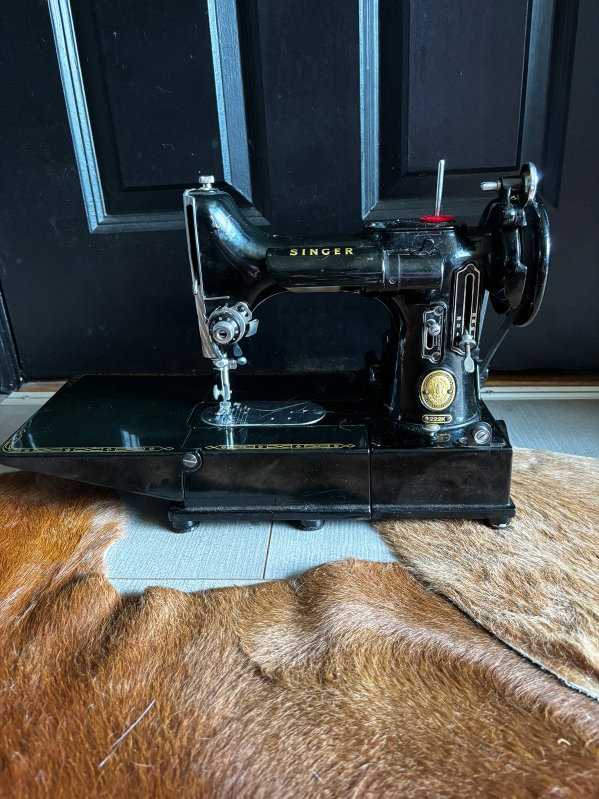 Singer 222k featherweight- naaimachine, Ophalen of Verzenden, Gebruikt, Naaimachine, Singer
