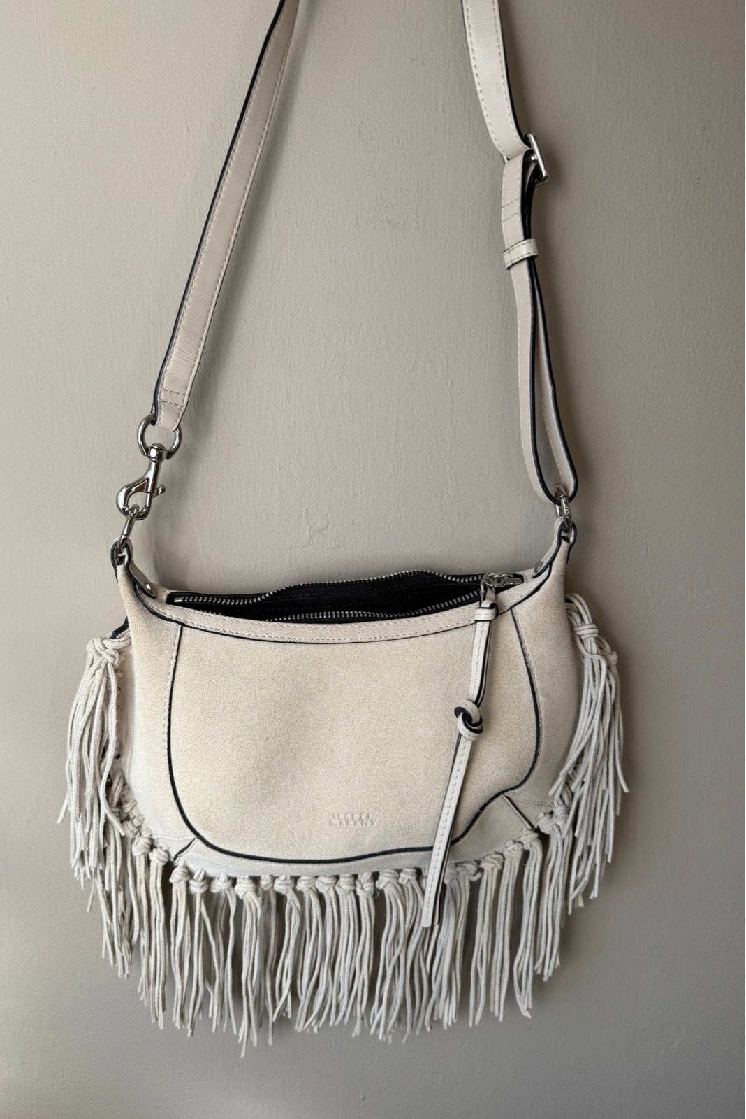 Isabel Marant oskan moon fringe, Sieraden, Tassen en Uiterlijk, Ophalen, Zo goed als nieuw, Beige, Schoudertasje