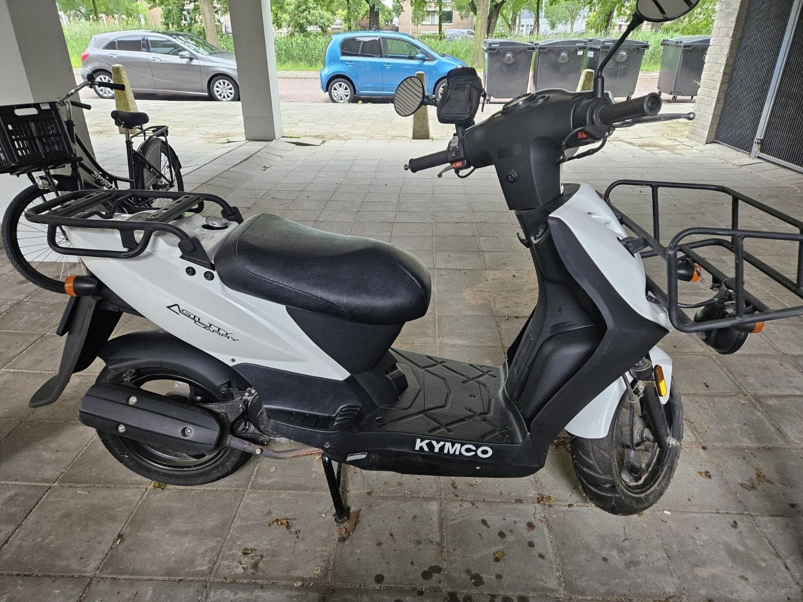 Kymco Agility 50 Scooter - Wit, Goed Onderhouden, Fietsen en Brommers, Scooters | Overige merken, Ophalen