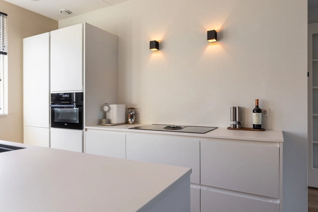 Moderne mat witte eilandkeuken GEDEMONTEERD, Wit, Overige typen, Ophalen of Verzenden, Zo goed als nieuw