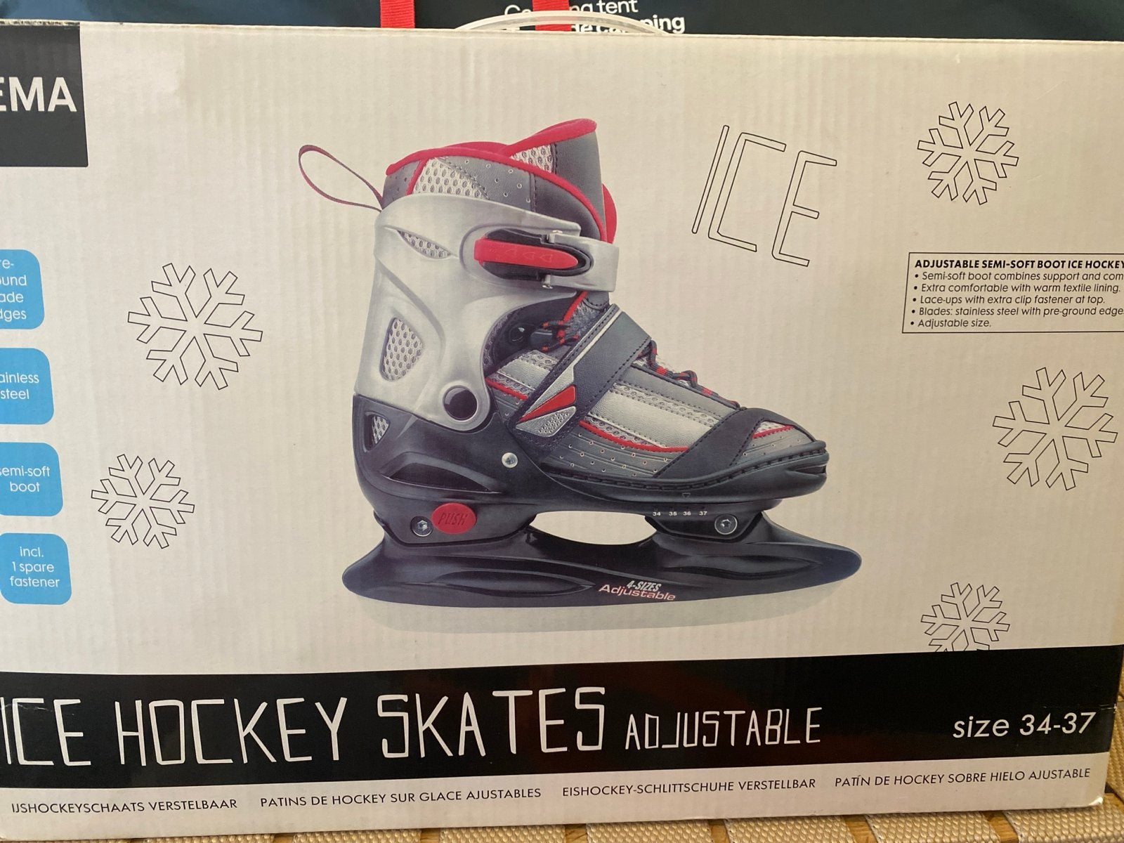 Verstelbare ijshockeyschaatsen maat 34-37, Ophalen of Verzenden, Nieuw, IJshockeyschaatsen, Overige merken