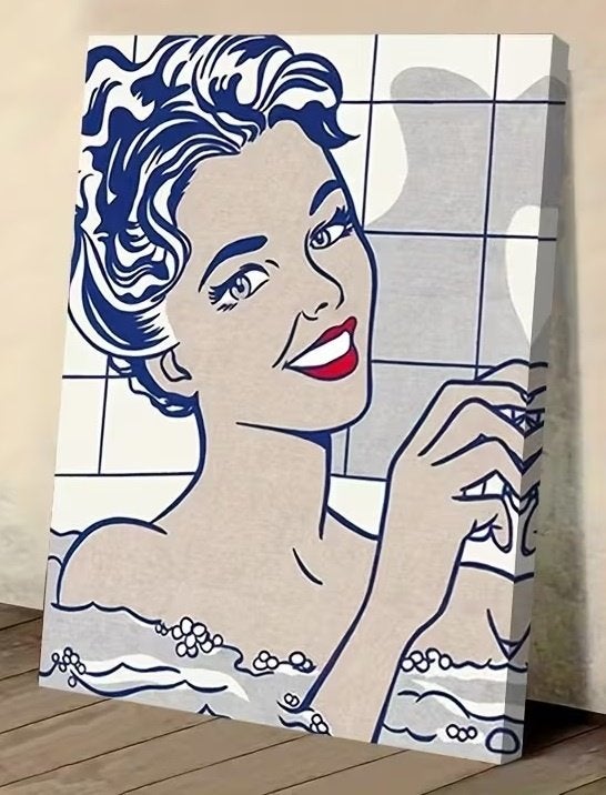 Roy Lichtenstein - Woman in Bath - Canvas Schilderij, Verzenden