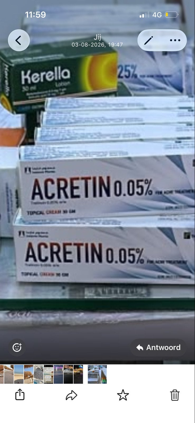 Acretin 0.05% Crème voor Acne Behandeling, Verzenden, Nieuw, Gehele gezicht, Verzorging