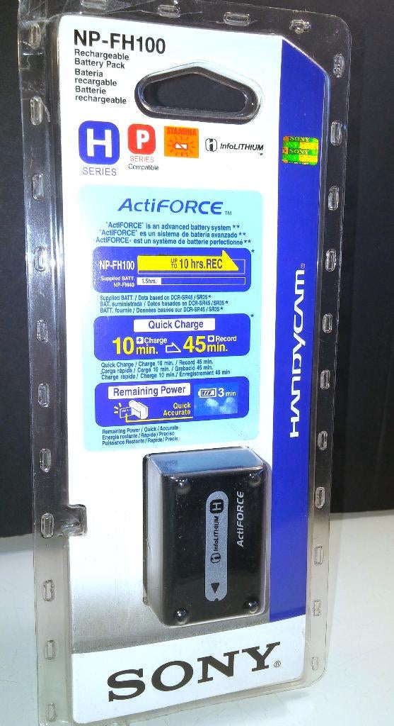 Sony NP-FH100 6.8V 3.9A 3900mA InfoLITHIUM 26.5Wh V-P-series, Ophalen of Verzenden, Nieuw, Oplaadbaar