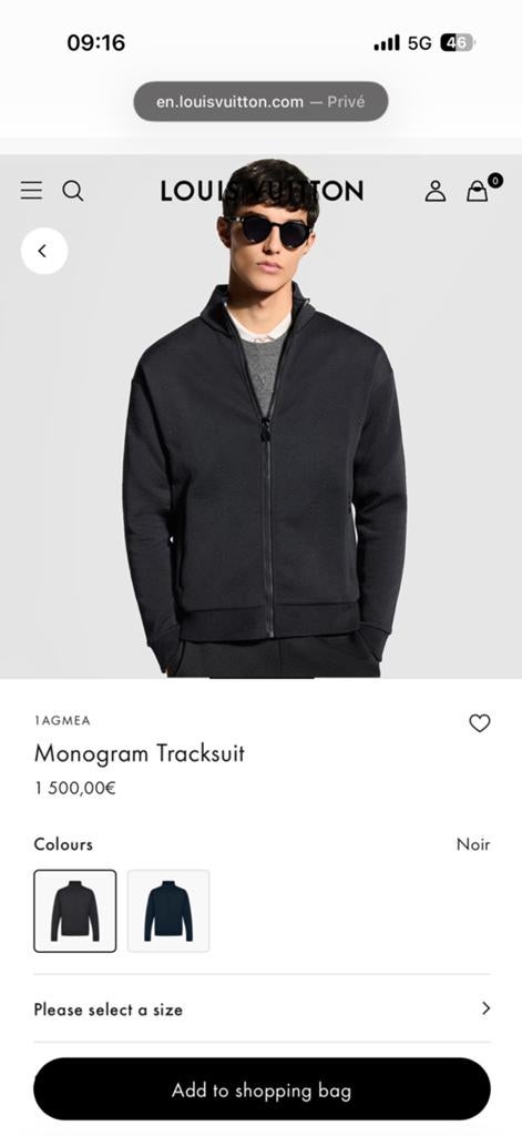 Louis Vuitton zipper Maat M Doos en Kledinghanger, Ophalen of Verzenden, Zo goed als nieuw