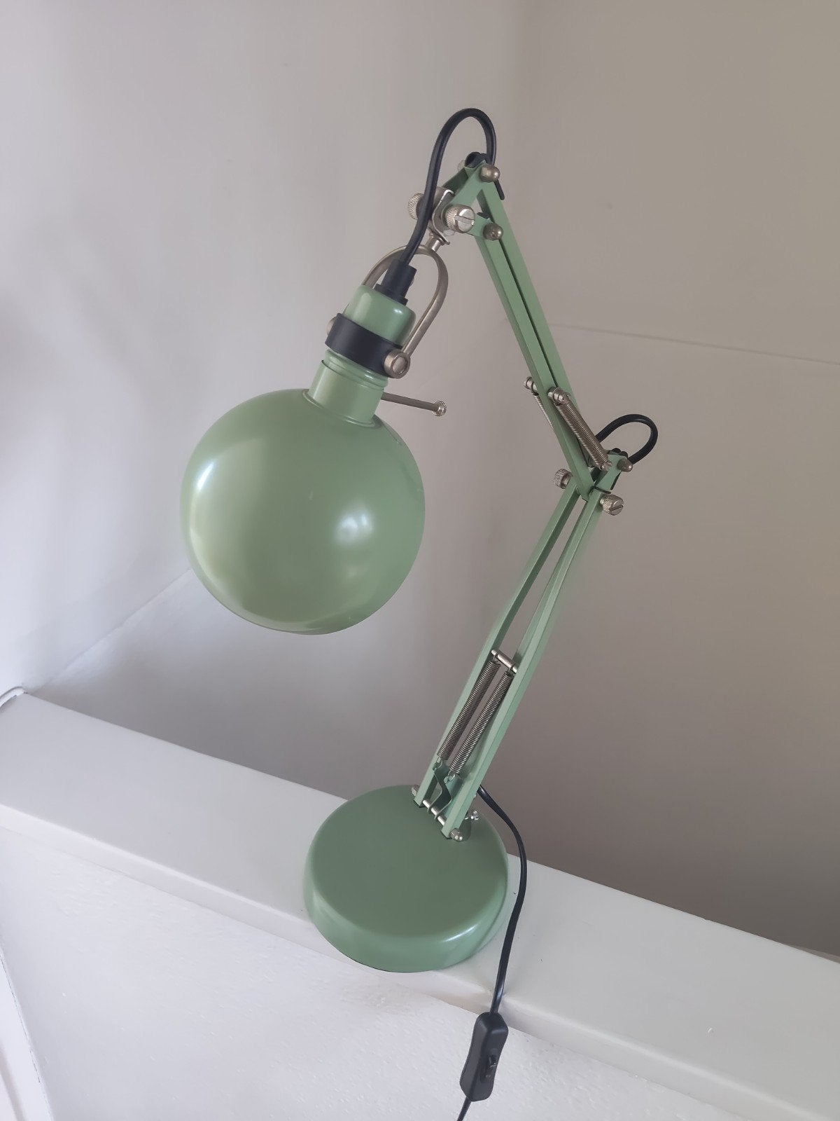 Groene Bureaulamp met Verstelbare Arm en E14 Fitting, Ophalen