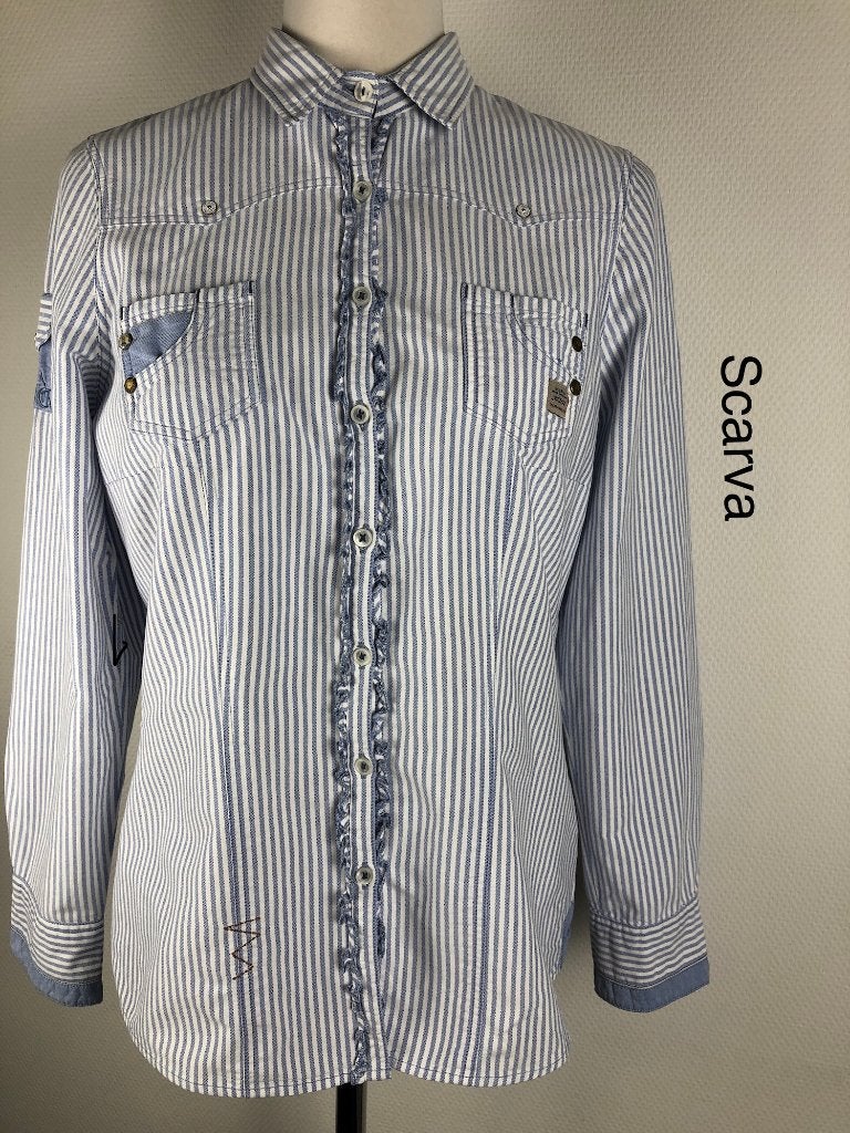 Scarva Overhemd  (mt: 40) 13,5/8511, Maat 38/40 (M), Scarva, Blauw, Scarva