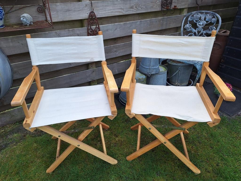2 vintage regisseur stoelen, Ophalen of Verzenden, Gebruikt